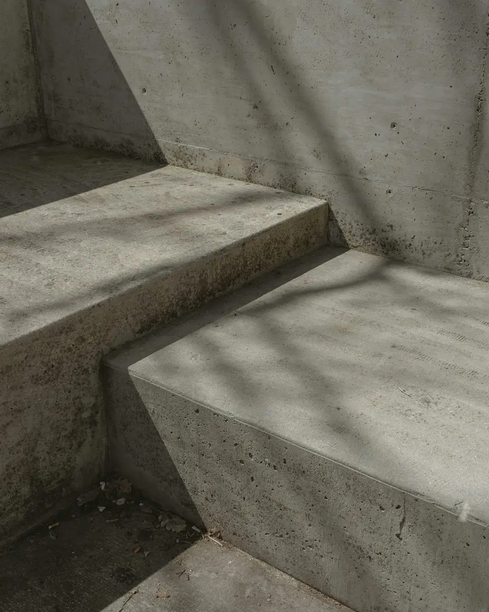 Escaleras de concreto aparente