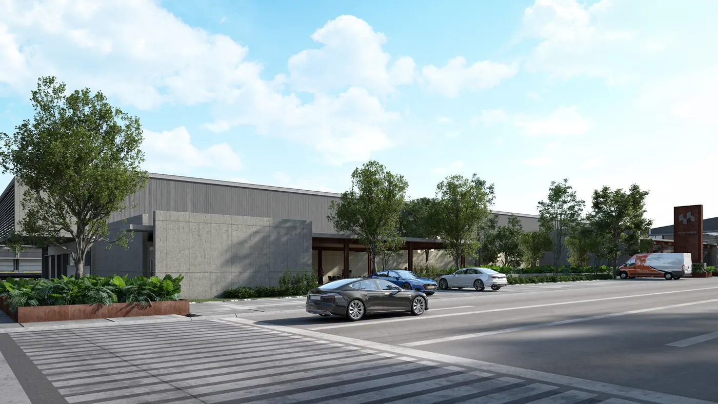Render del parque industrial Hexaparks El Sauz